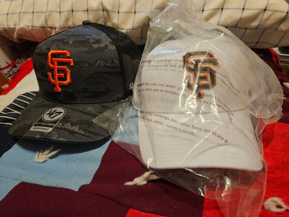NWT Two San Francisco Giants Hats, snapback & strap